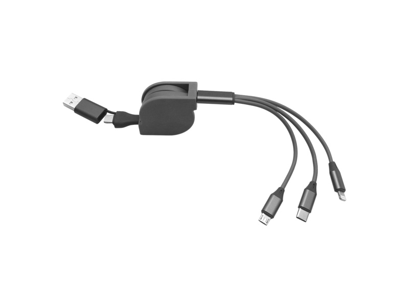 FLASH 60W 6IN1, usb type-c kabl za punjenje i prenos podataka, 6 u 1, 60w, sivi