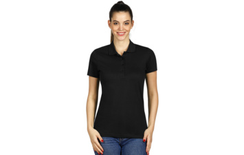 UNA, ženska polo majica, 180 g/m2, crna