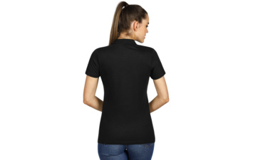 UNA, ženska polo majica, 180 g/m2, crna