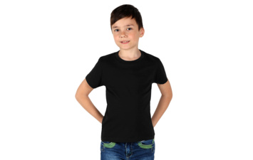 TERRA KID, dečja majica od organskog pamuka, 150g/m2, crna