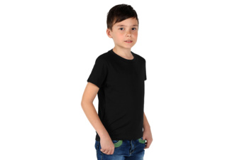 TERRA KID, dečja majica od organskog pamuka, 150g/m2, crna