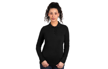 SUNNY LSL, ženska pamučna polo majica dugih rukava, 180 g/m2, crna
