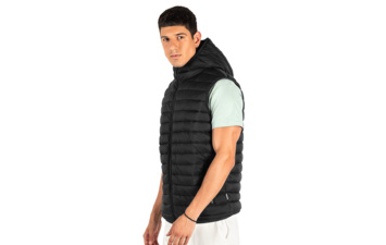 LIBERTY HOOD VEST MEN, prsluk sa kapuljačom, crni