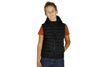 LIBERTY HOOD VEST KID, dečji prsluk sa kapuljačom, crni