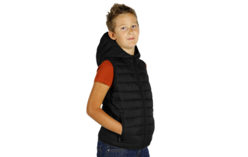 LIBERTY HOOD VEST KID, dečji prsluk sa kapuljačom, crni