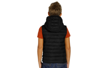 LIBERTY HOOD VEST KID, dečji prsluk sa kapuljačom, crni