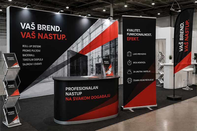 Profesionalna promo oprema za sajmove događaje i prezentacije