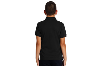 AZZURRO II KID, dečja pamučna polo majica, 180 g/m2, crna