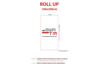 LUX Rolo Baneri 100 x 200 cm – Kvalitetna Reklama za Vaš Brend