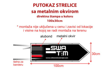 Putokaz strelice sa metalnim okvirom