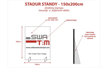 Stadur standy 150x200cm