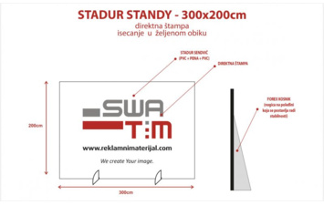Stadur standy 300x200cm