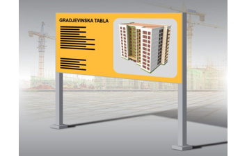 Gradilišne table - građevinske table