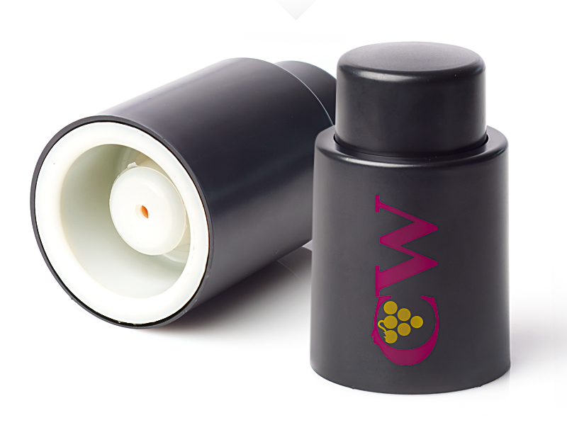 reklamni materijal-vinski setovi-plasticni vakumski zatvarac za flasu-CORK-boja crna