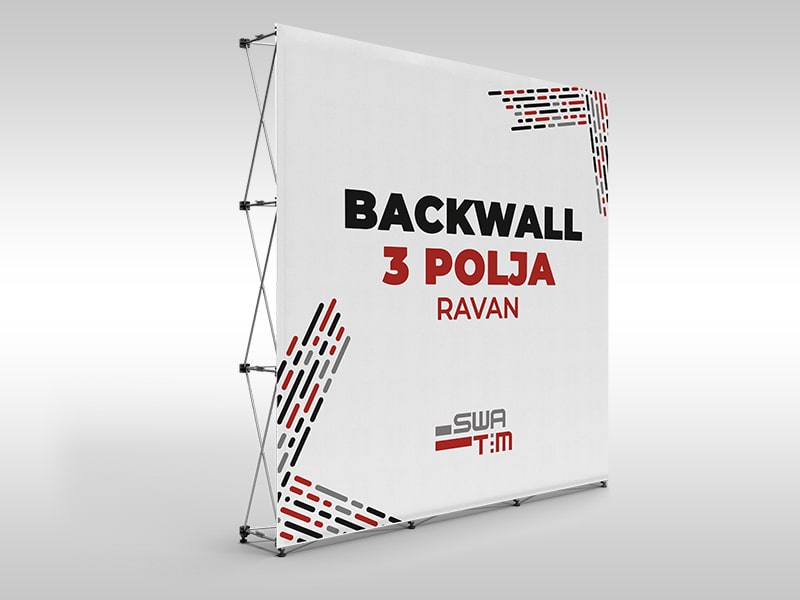 Back Board , izrada Back Wall sistema, Foto zid za promocije (3 polja)