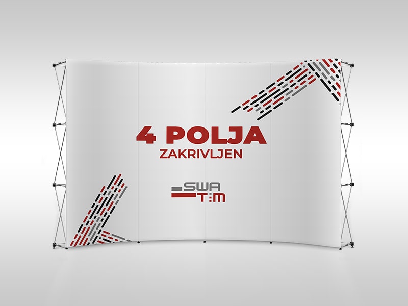 Back wall konstrukcija sa štampom na 4 polja