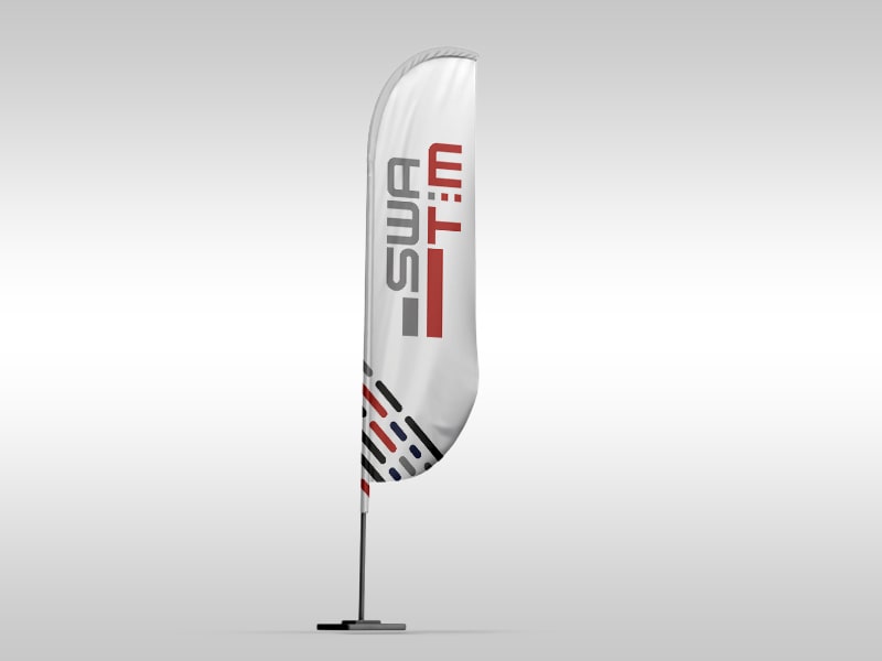 Mobilna zastava jedro (XL), visina konstrukcije 520, dimenzije zastave 60 x 470 cm