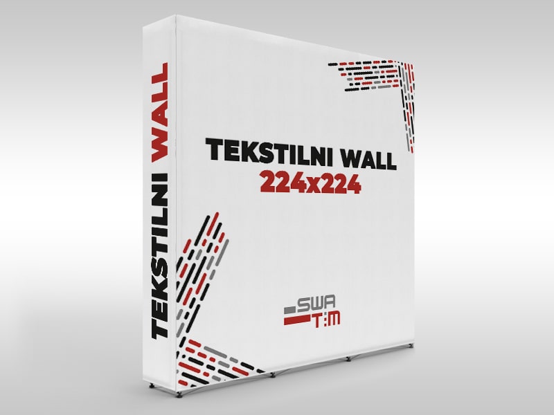 Tekstilni displej samostojeći promo zid 224x224cm