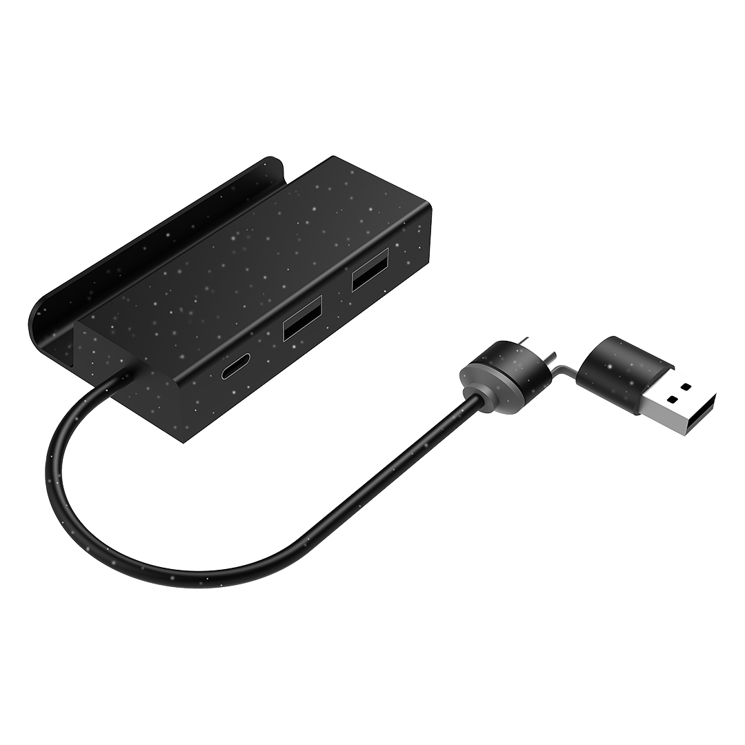 TANOS USB razdelnik sa 3 ulaza, držač za telefon