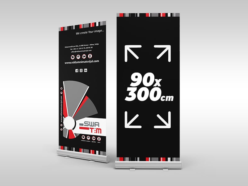 ROLL UP XL 90×300 cm – Maksimalna visina, maksimalan utisak